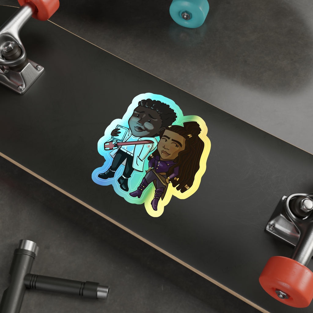 Minn and Farlow Holographic Sticker (Chibi-Style)