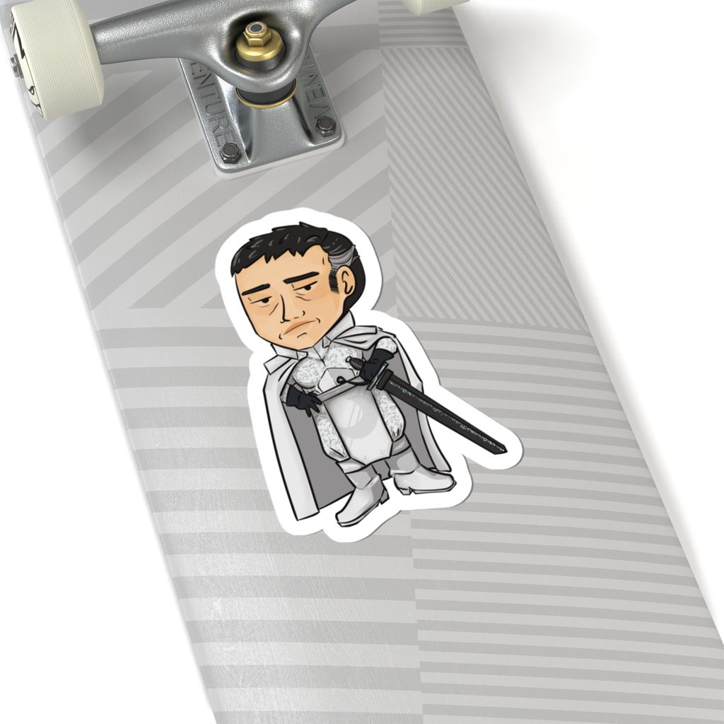 Rook with Black Sword Sticker (Chibi-Style)