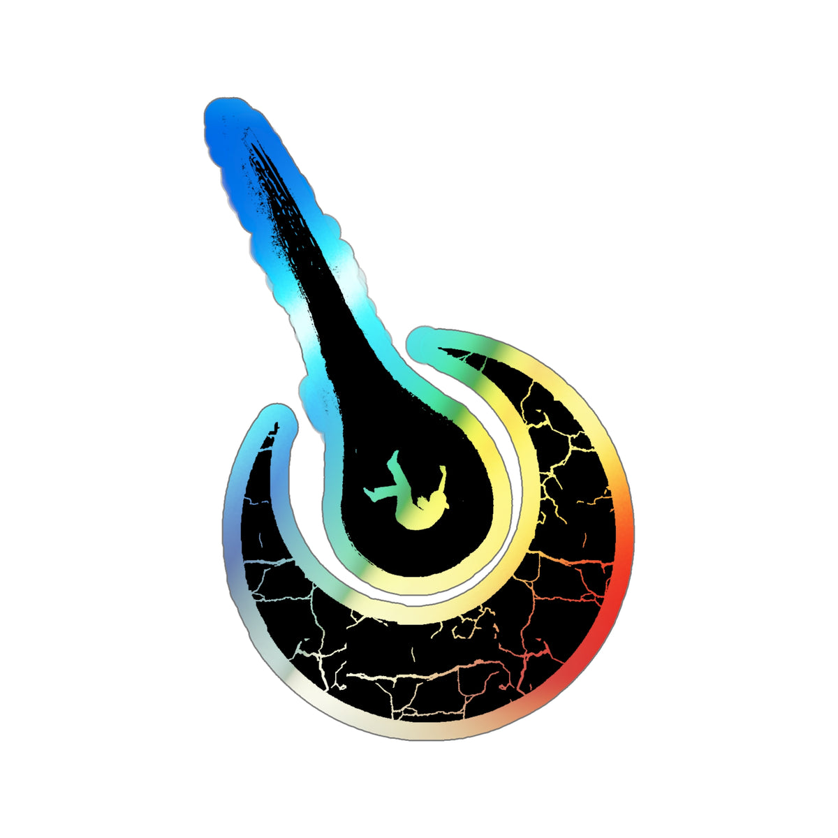 Maurice Africh Logo Holographic Sticker (Black)