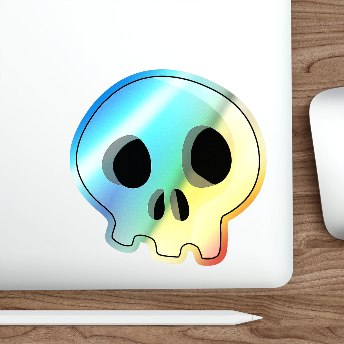Trench Skull (No Jaw) Holographic Sticker