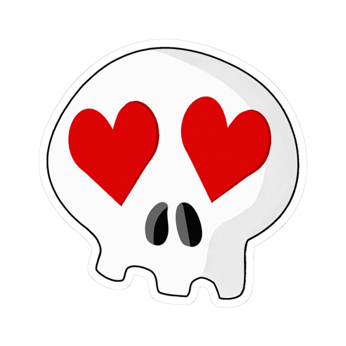 Heart-Eyes Skull Sticker