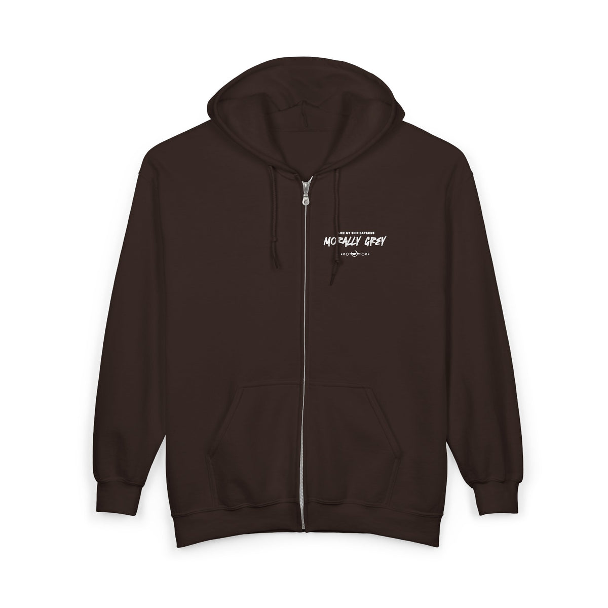 I Like My Ship Captains Morally Grey Zip Hoodie