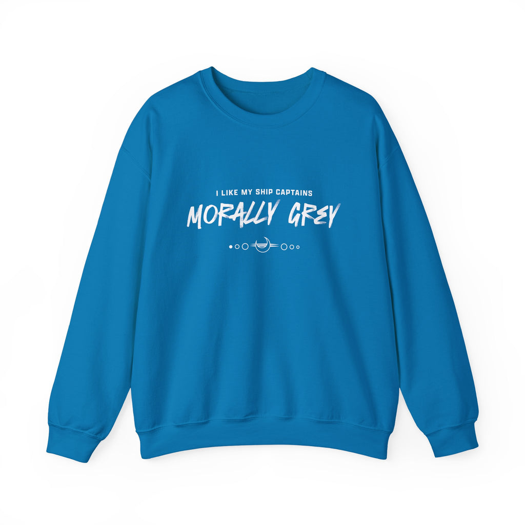 I Like My Ship Captains Morally Grey Crewneck Sweatshirt - Colors