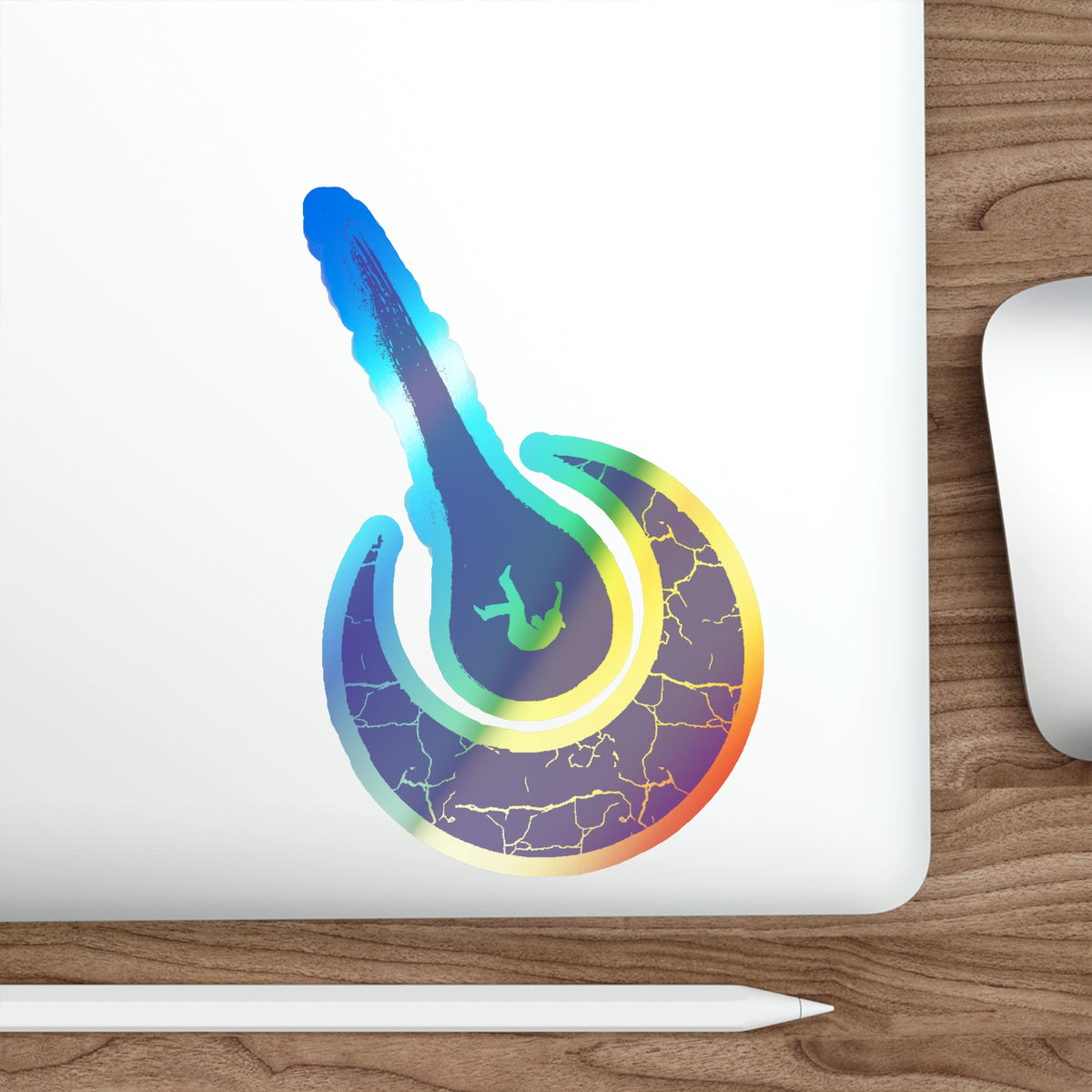Maurice Africh Logo Holographic Sticker (Violet)