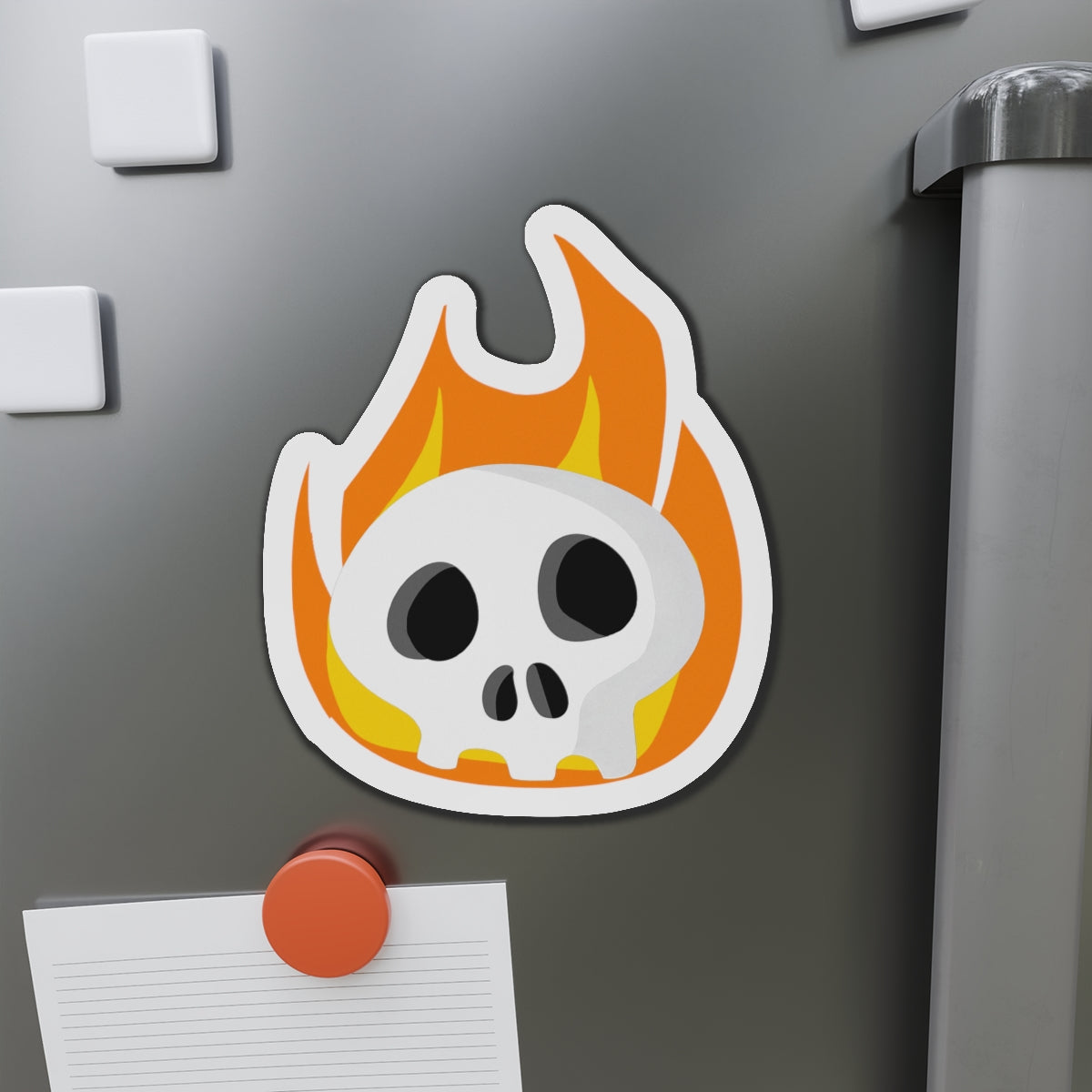 Flaming Skull Magnet