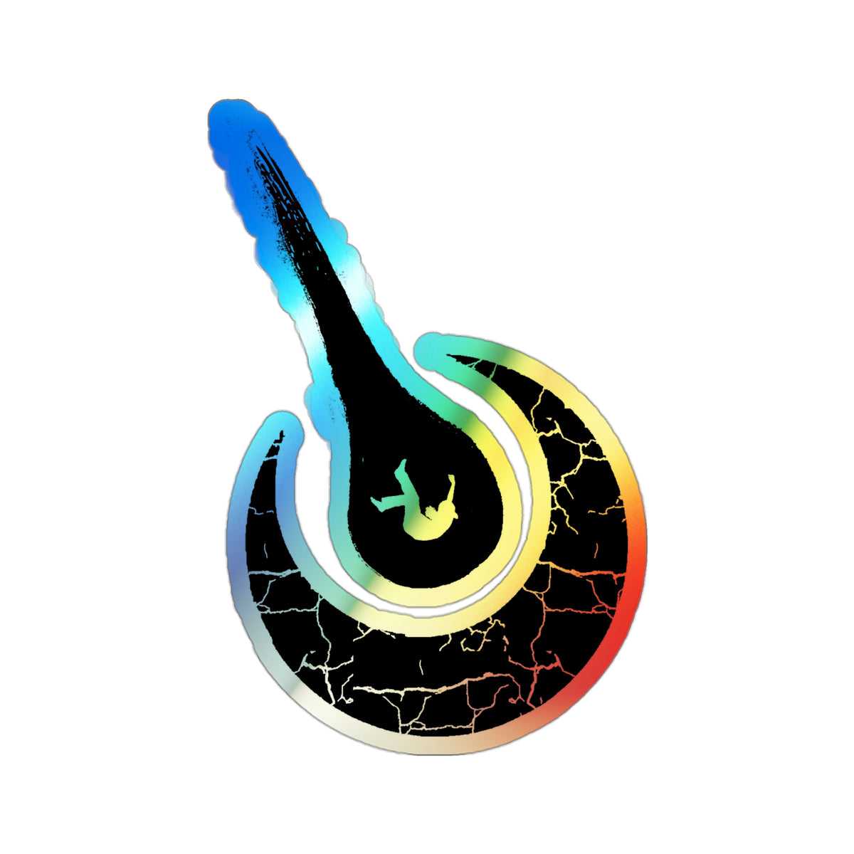 Maurice Africh Logo Holographic Sticker (Ink)