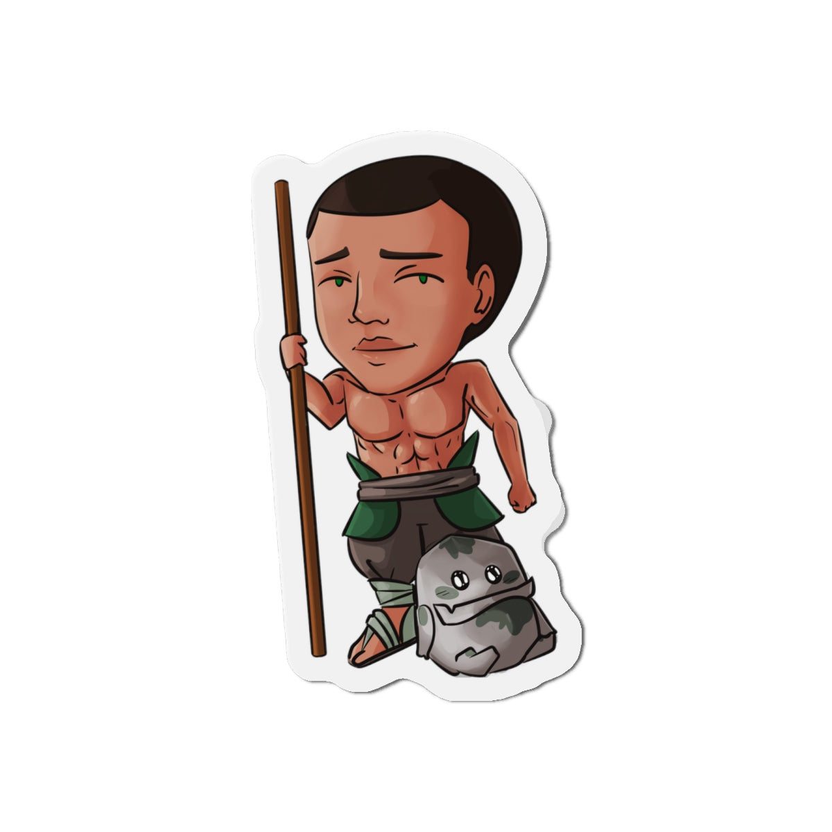 Eddie with Little Izzy Magnet (Chibi-Style)