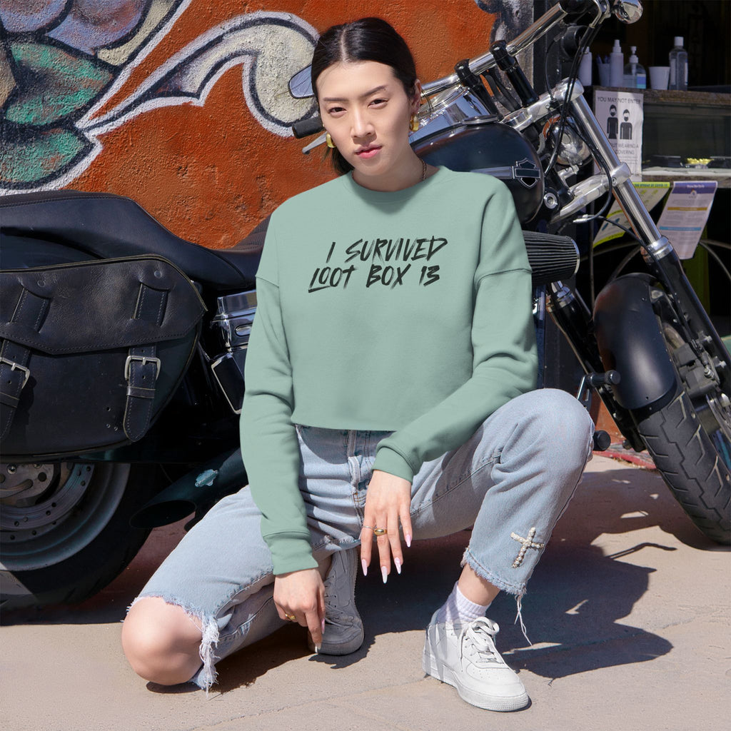 I Survived Loot Box 13 Cropped Sweatshirt