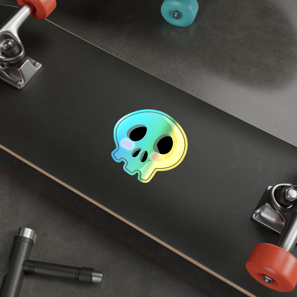 Shy Skull Holographic Sticker