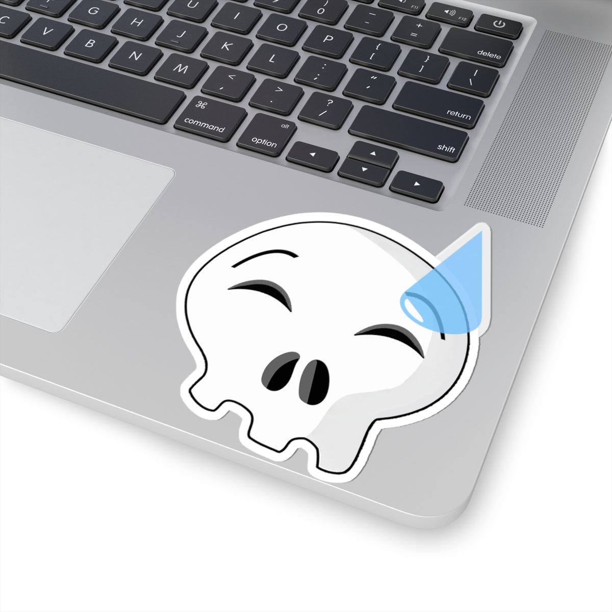 Nervous Sweating Skull Sticker