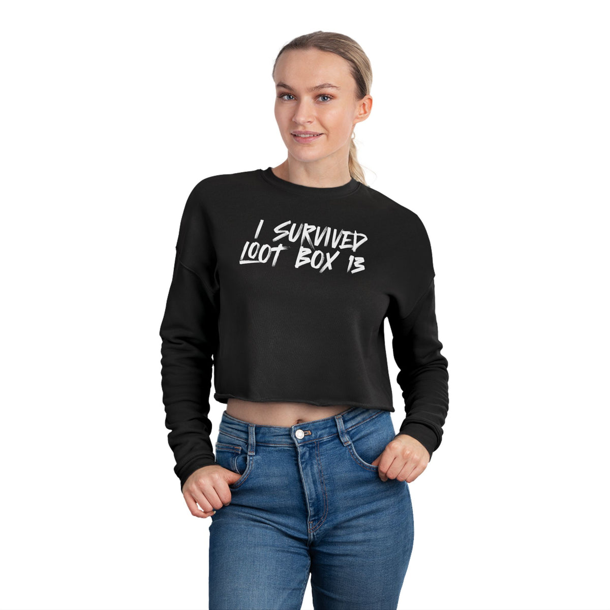 I Survived Loot Box 13 Cropped Sweatshirt