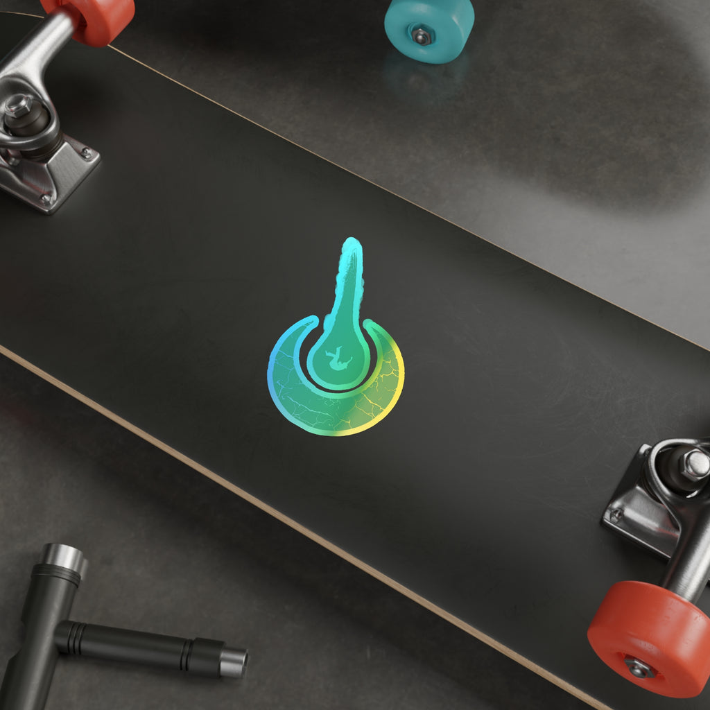 Maurice Africh Logo Holographic Sticker (Teal)