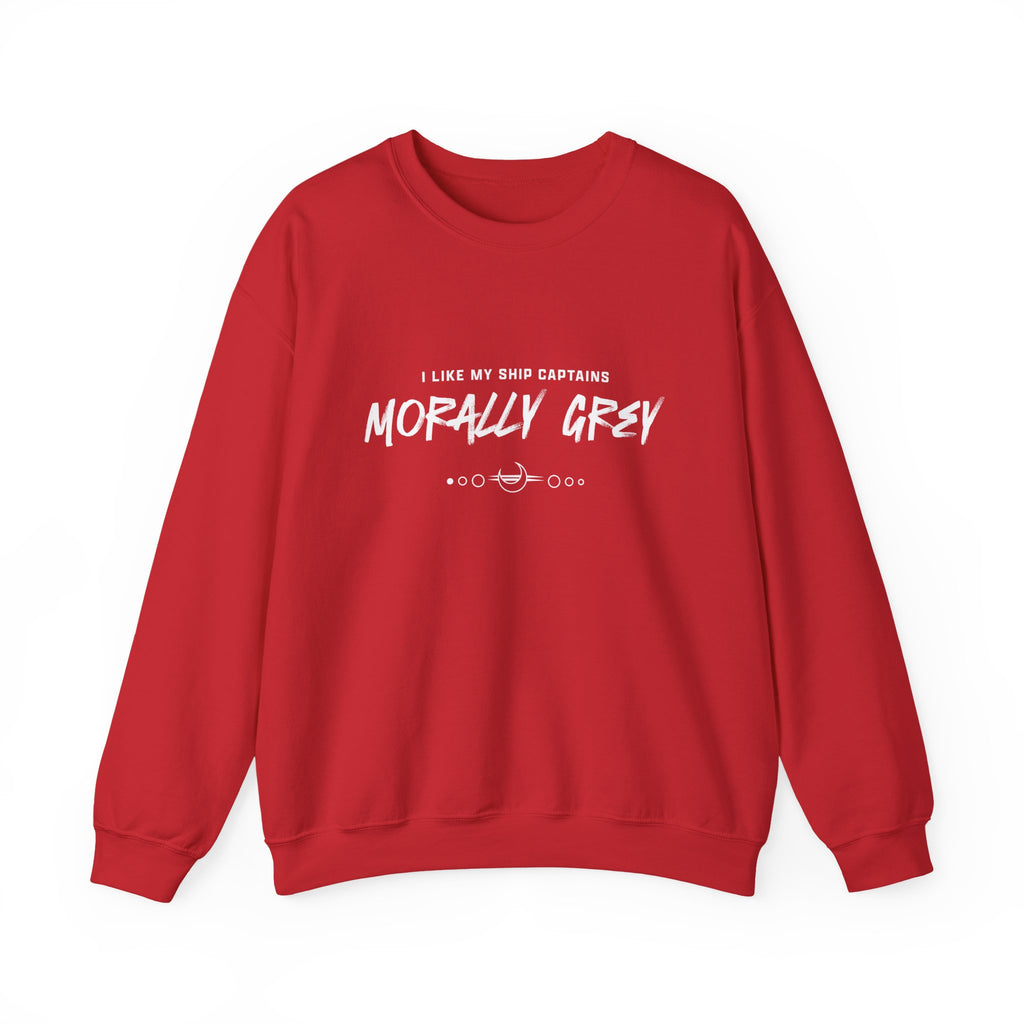 I Like My Ship Captains Morally Grey Crewneck Sweatshirt - Colors