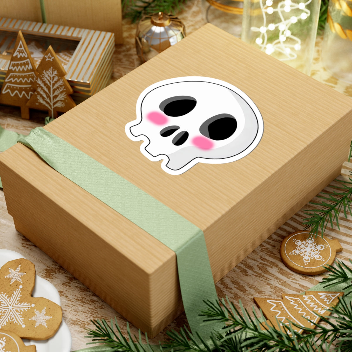 Shy Skull Sticker