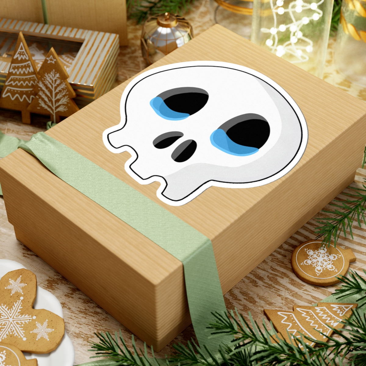 Sad Tears Skull Sticker