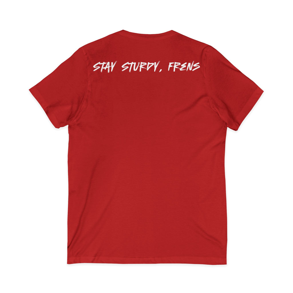 Stay Sturdy, Frens Crest V-Neck Tee