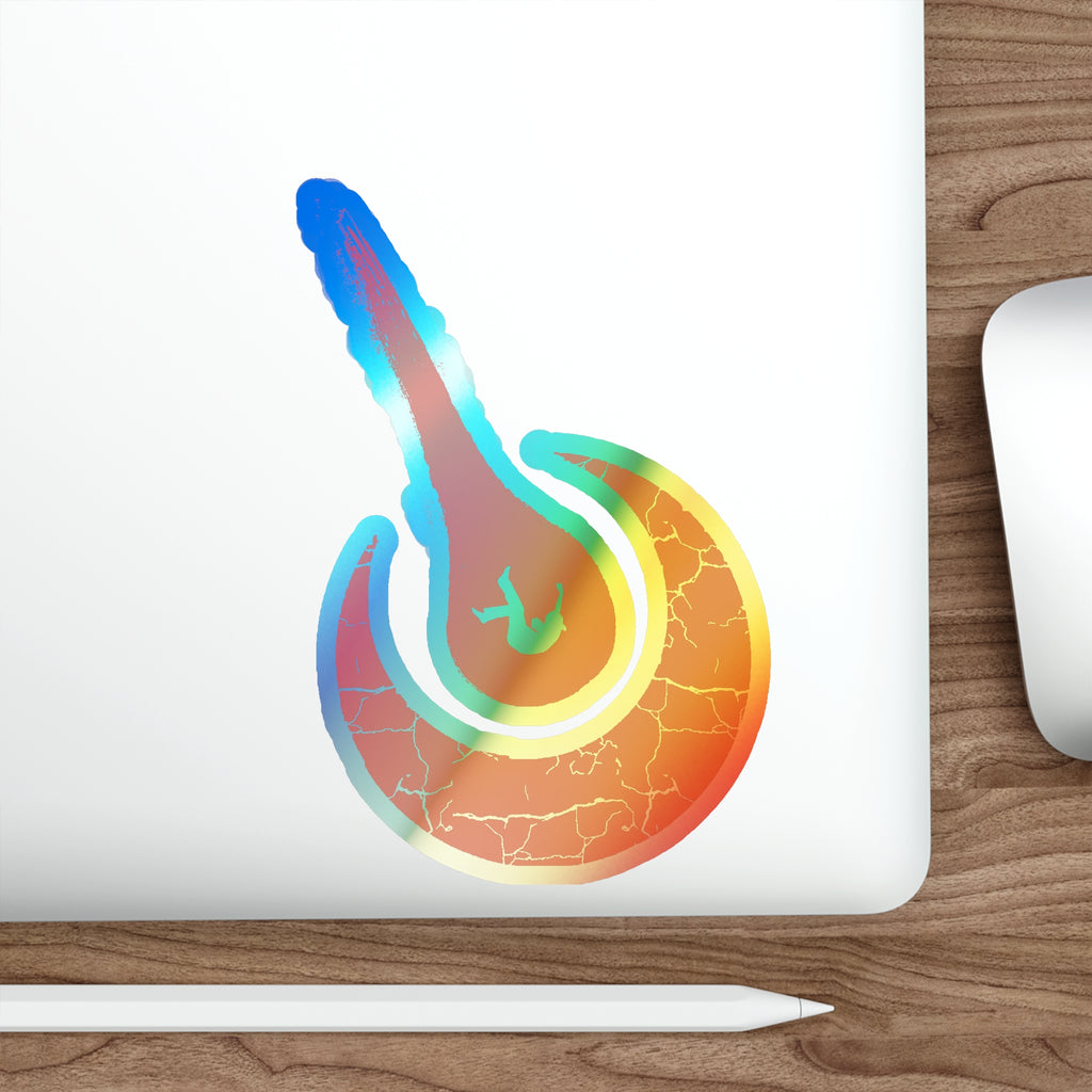Maurice Africh Logo Holographic Sticker (Scarlet)