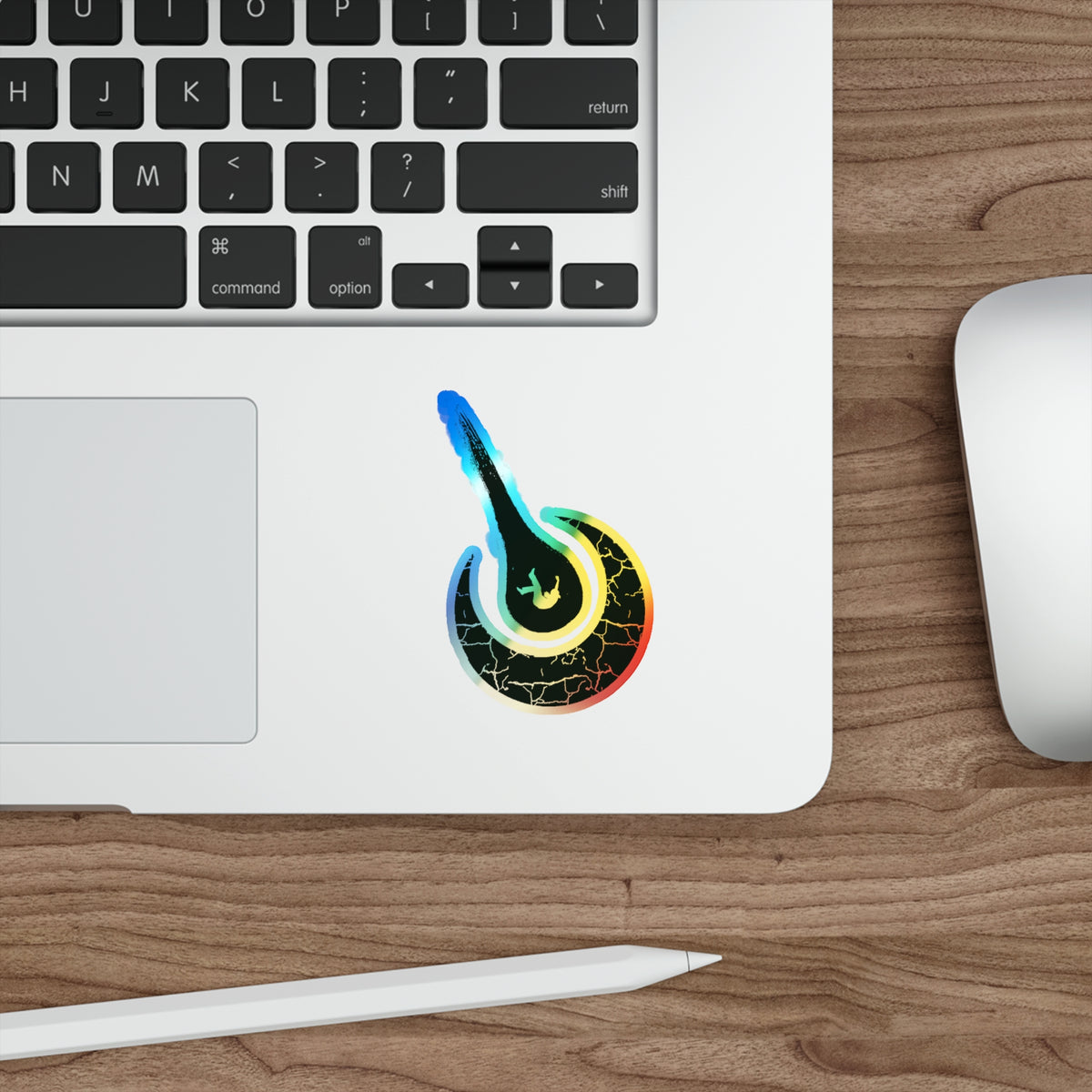 Maurice Africh Logo Holographic Sticker (Ink)