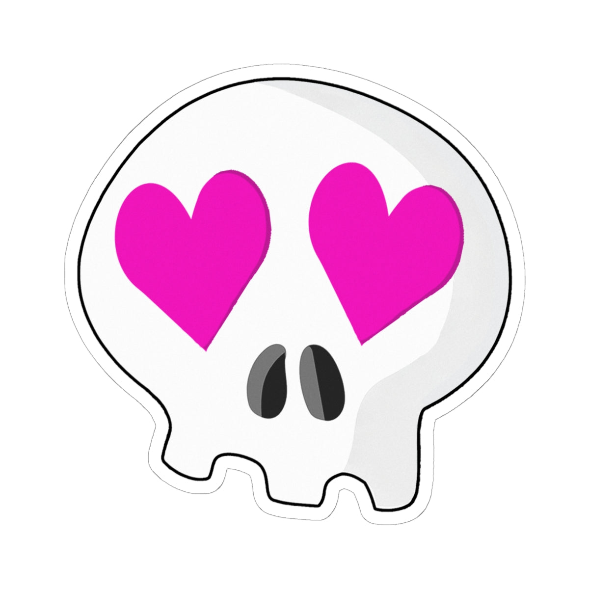 Heart-Eyes Skull Sticker Set (9 Stickers)