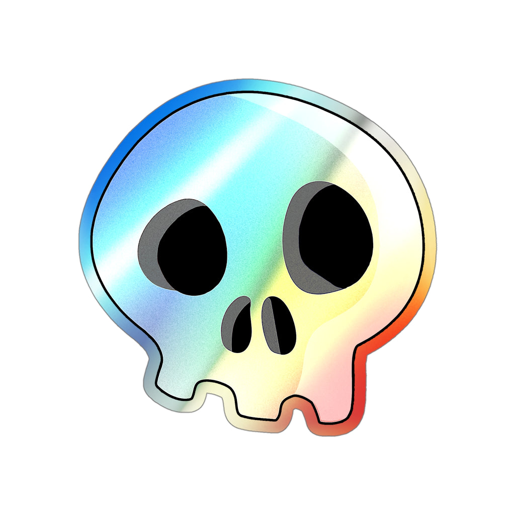 Trench Skull (No Jaw) Holographic Sticker