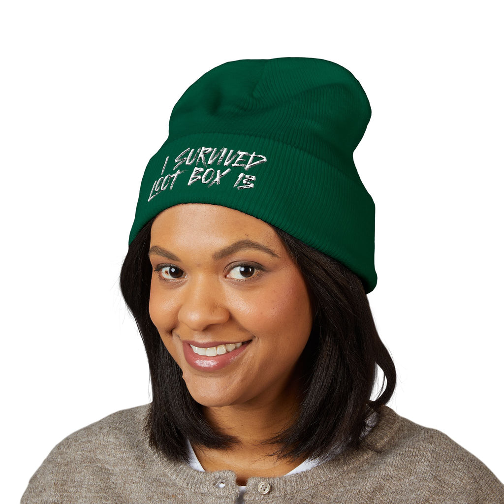 I Survived Loot Box 13 Embroidered Beanie