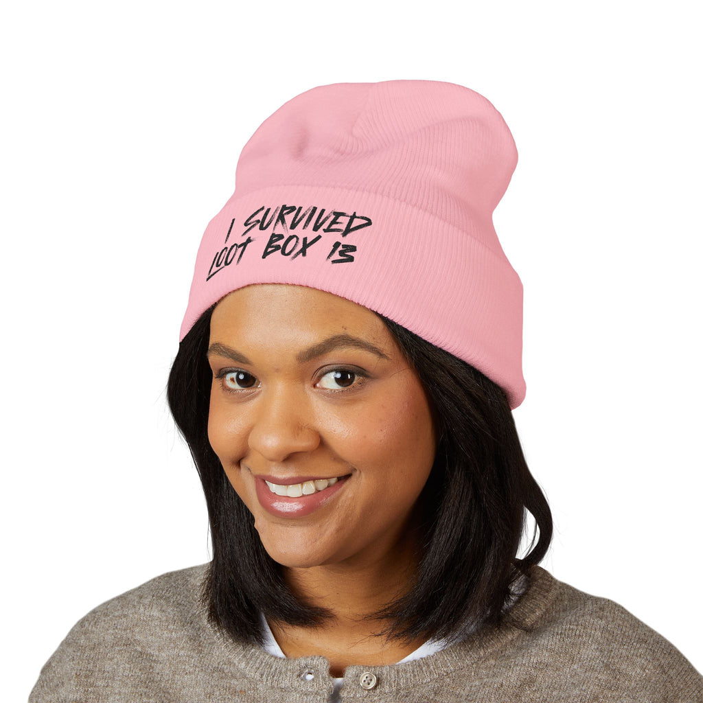 I Survived Loot Box 13 Embroidered Beanie