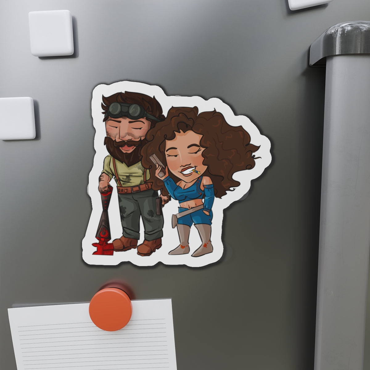 Willow and Bones Magnet (Chibi-Style)