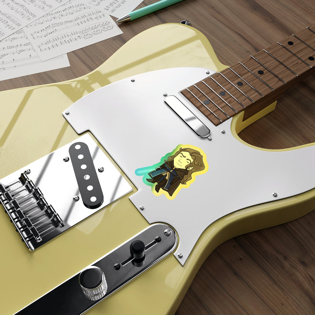 Cello Holographic Sticker (Chibi-Style)