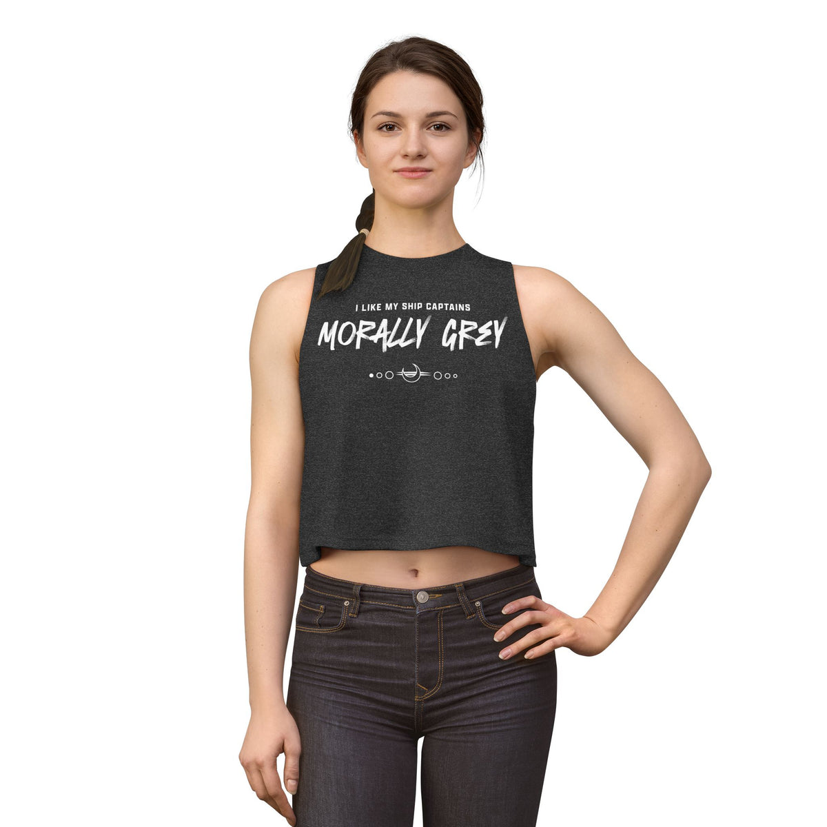 I Like My Ship Captains Morally Grey Crop Top