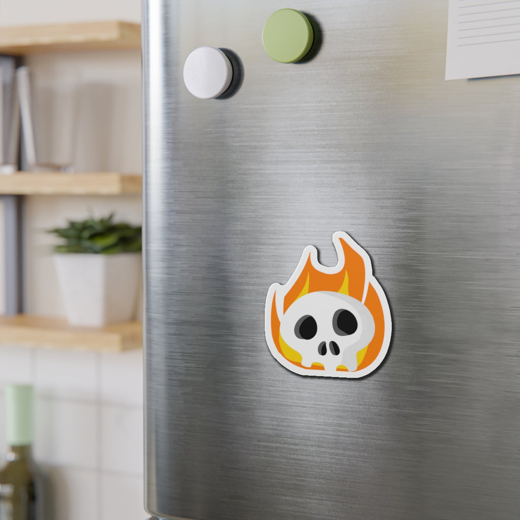 Flaming Skull Magnet