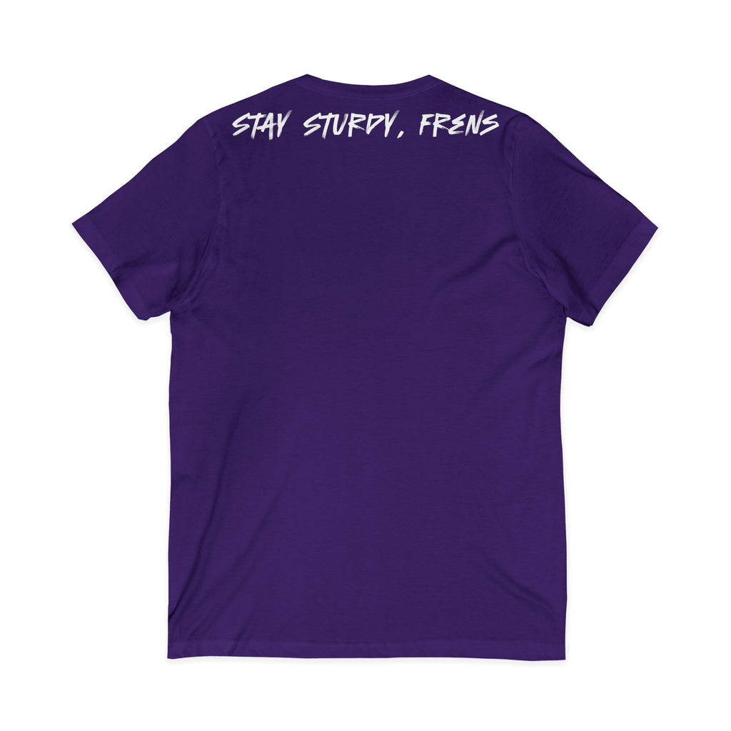 Stay Sturdy, Frens Crest V-Neck Tee