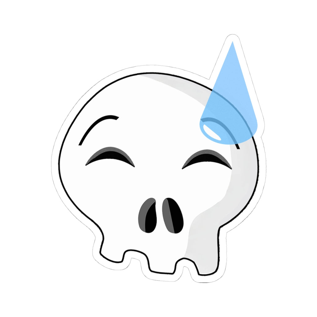 Nervous Sweating Skull Sticker
