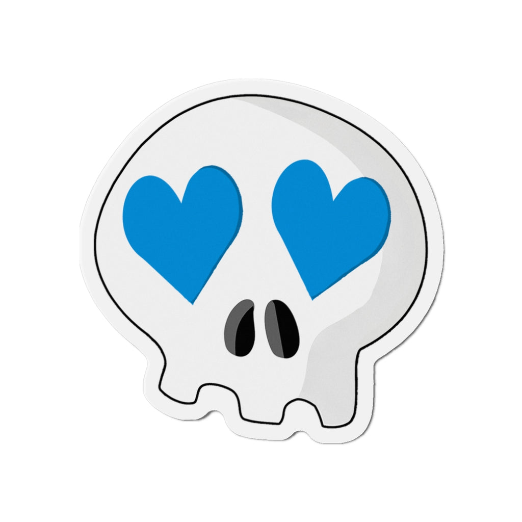 Heart-Eyes Skull Magnet (Blue)