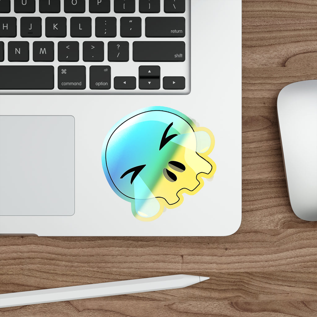 ROFL Skull Holographic Sticker