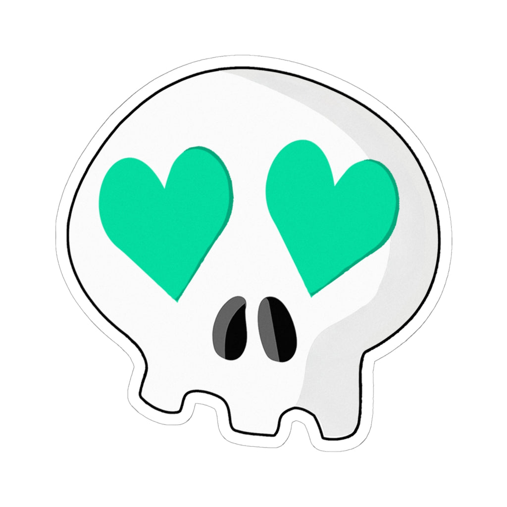Heart-Eyes Skull Sticker Set (9 Stickers)