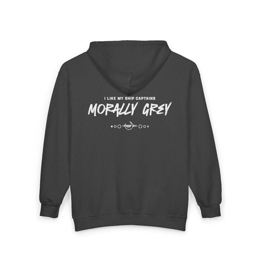 I Like My Ship Captains Morally Grey Zip Hoodie