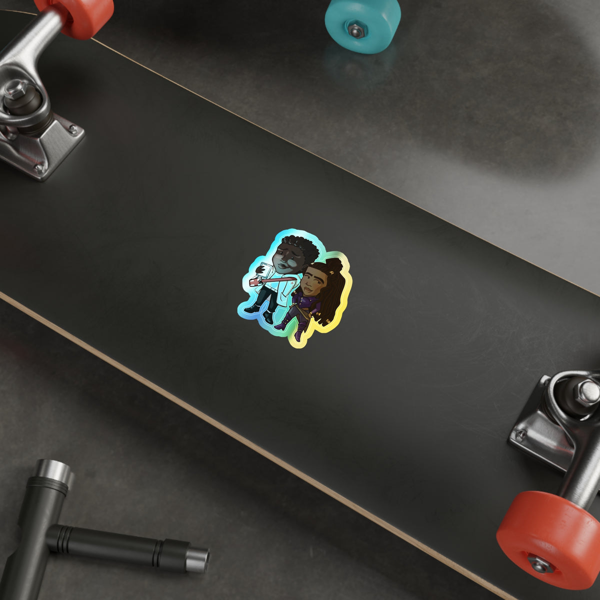 Minn and Farlow Holographic Sticker (Chibi-Style)