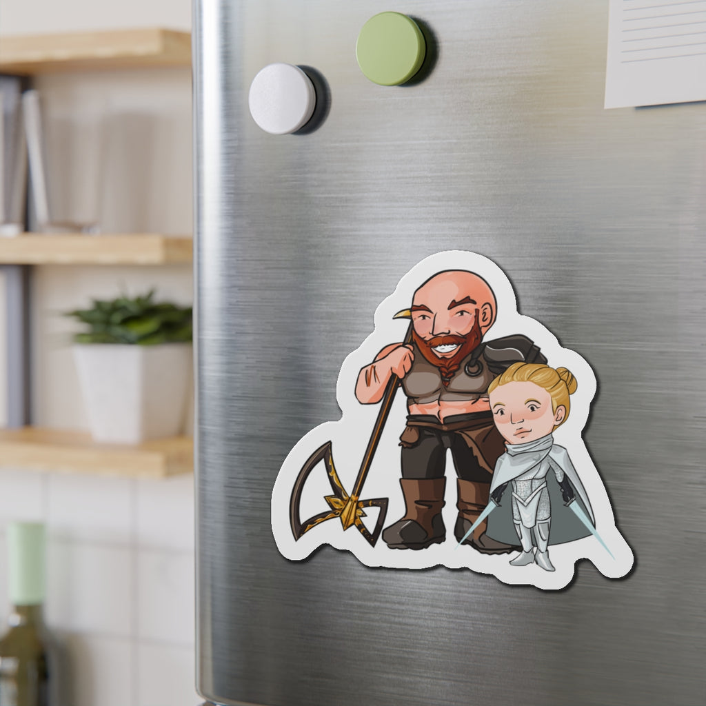 Dot and Mars Magnet (Chibi-Style)