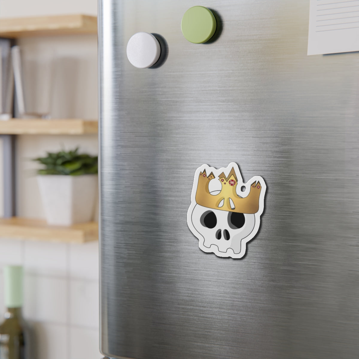 King & Queen Crown Skull Magnet