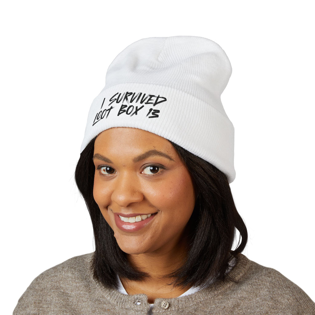 I Survived Loot Box 13 Embroidered Beanie