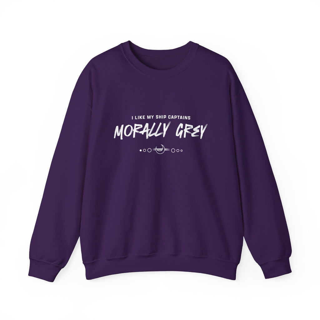 I Like My Ship Captains Morally Grey Crewneck Sweatshirt - Colors
