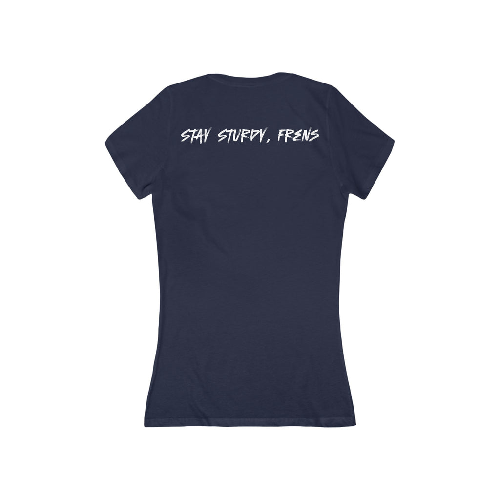Stay Sturdy, Frens Crest Women's Deep V-Neck Tee