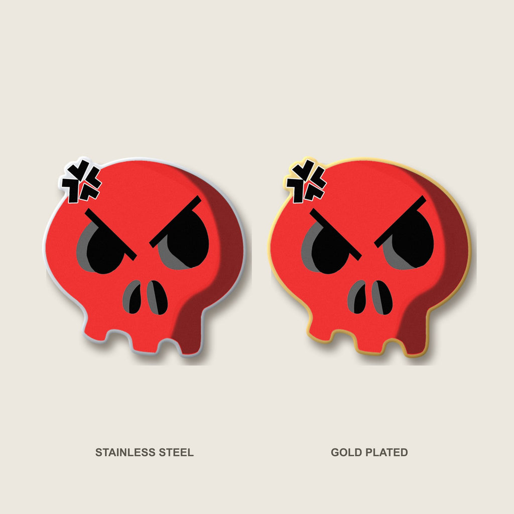 Angry Skull Pin