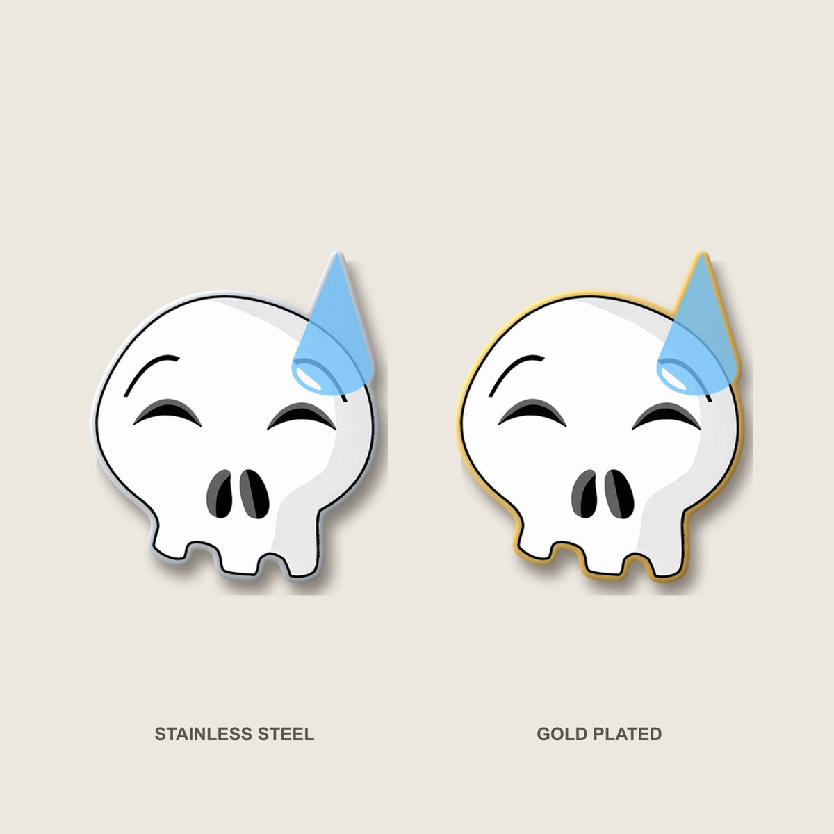 Nervous Sweating Skull Pin