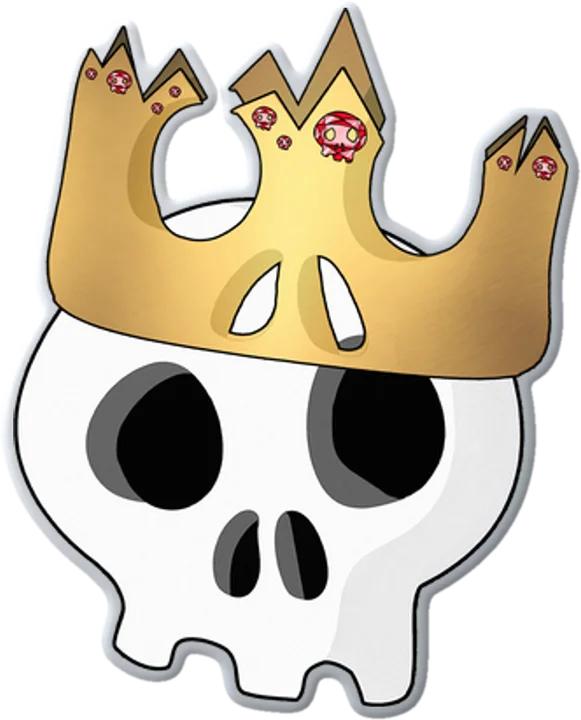 King & Queen Crown Skull Pin