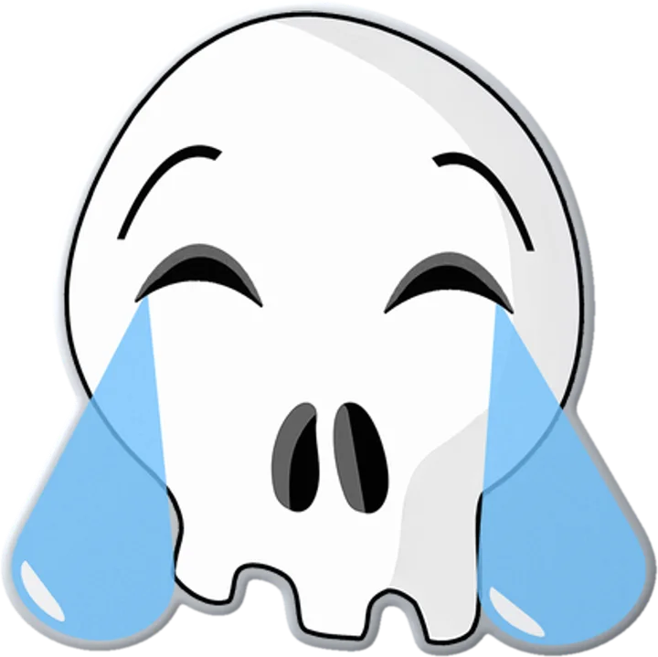 Laughing Crying Skull Pin