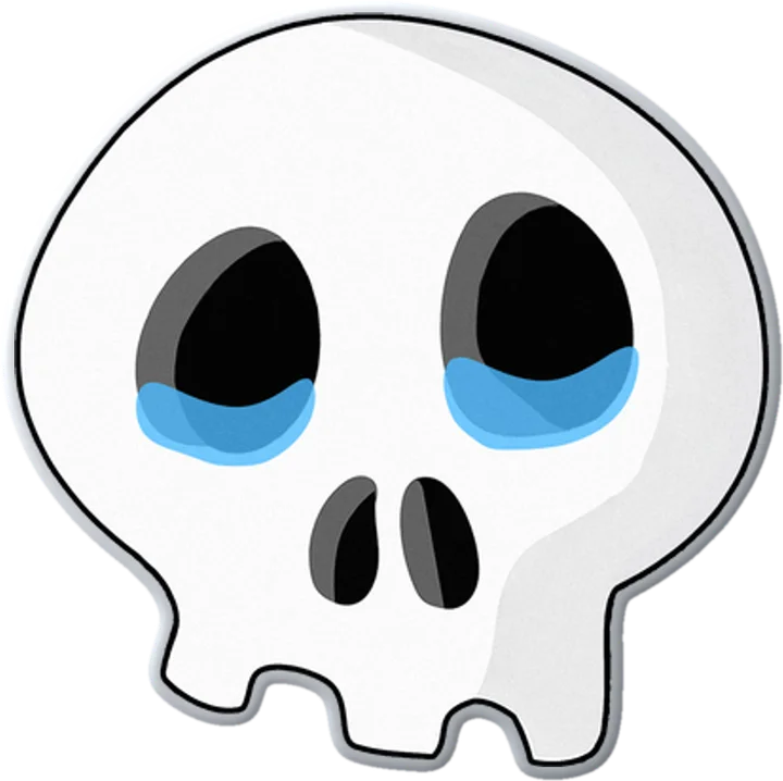 Sad Tears Skull Pin